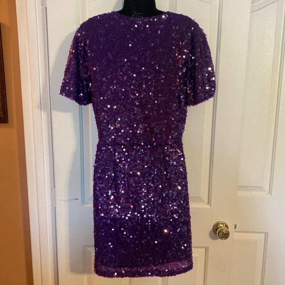 “LEYDEN” Sequin Ruched Mini Dress - Picture 9 of 16